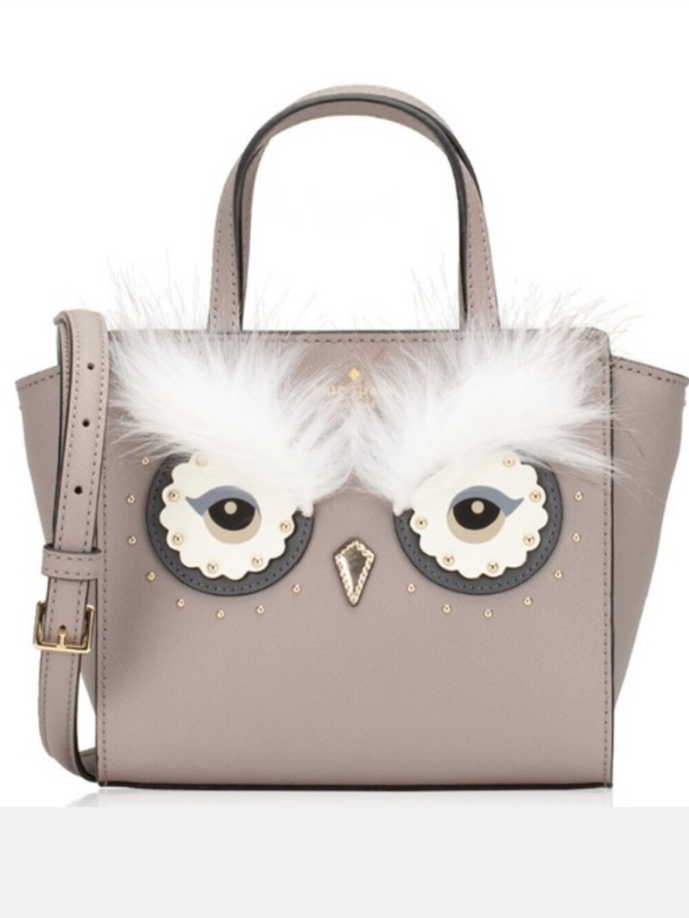 Kate Spade Grey Owl Mini Hadlee Satchel EUC